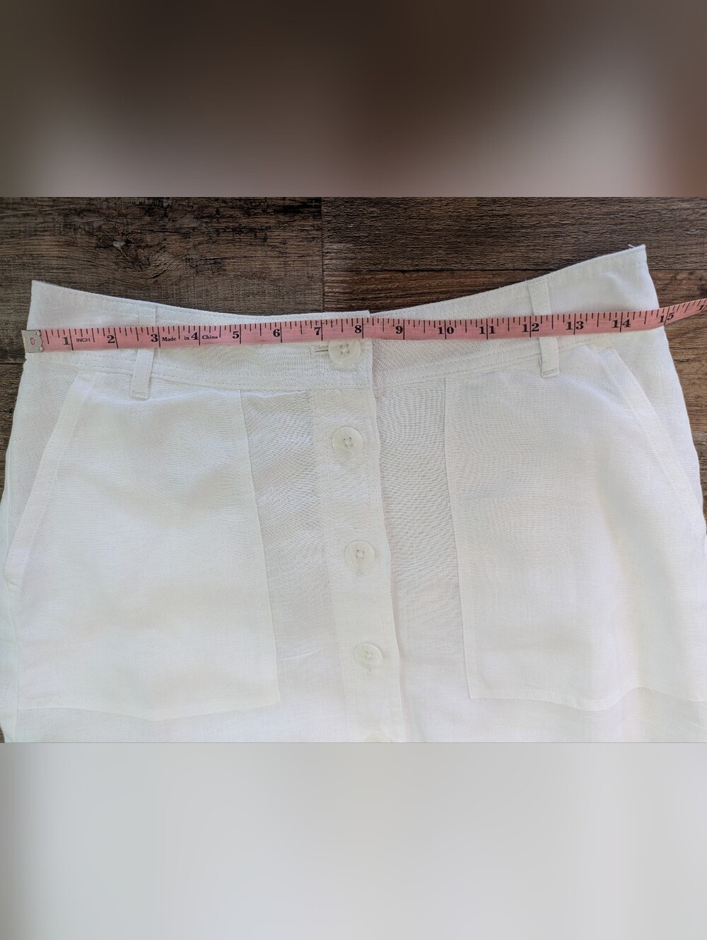 NWT Talbots White Linen Button Front Midi Skirt Size 4 Classic Summer - Picture 15 of 16